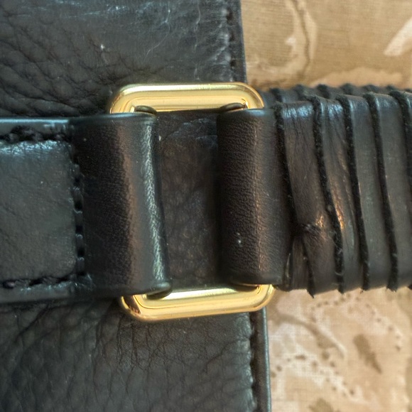 “margot” Elegant Black Leather Tote Bag - Picture 7 of 10